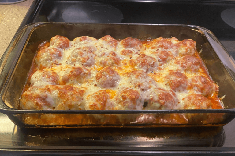 keto meatballs and sauce